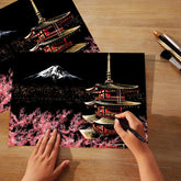 Kratzbild-Set - Nachtansicht mit Werkzeug